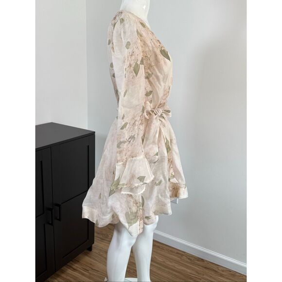 Zimmermann Balance Floral Linen-Silk Minidress AU 4 / US size 12 - Picture 11 of 16